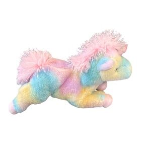 Colorful Plush Unicorn Pencil or trinkets pouch
